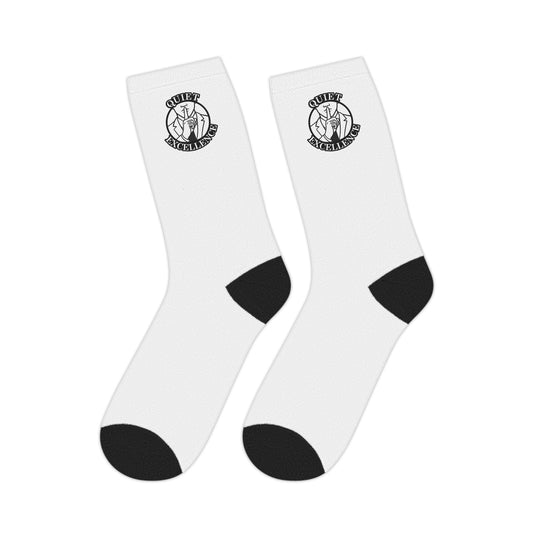 White Mid-length Socks