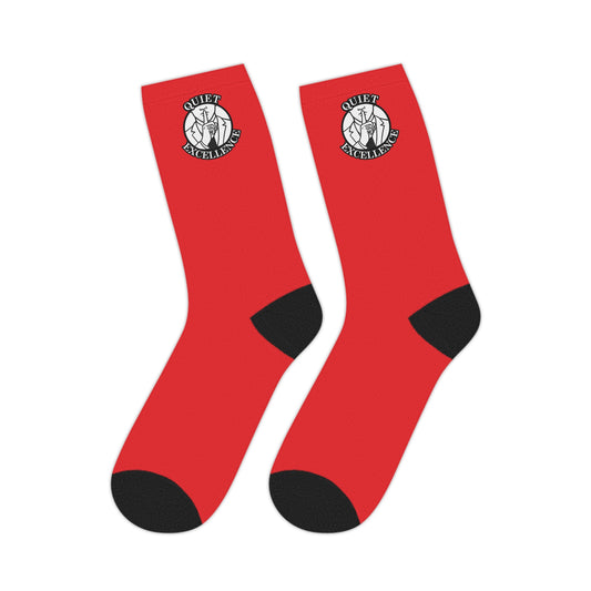 Unisex Red Mid-Length Socks